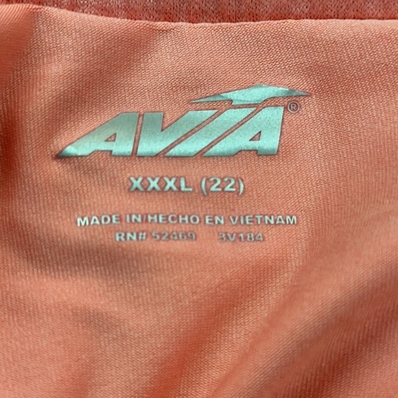 Avia Pastel Peach Running Short Zippered Pockets Size 22 NWT - Picture 7 of 10